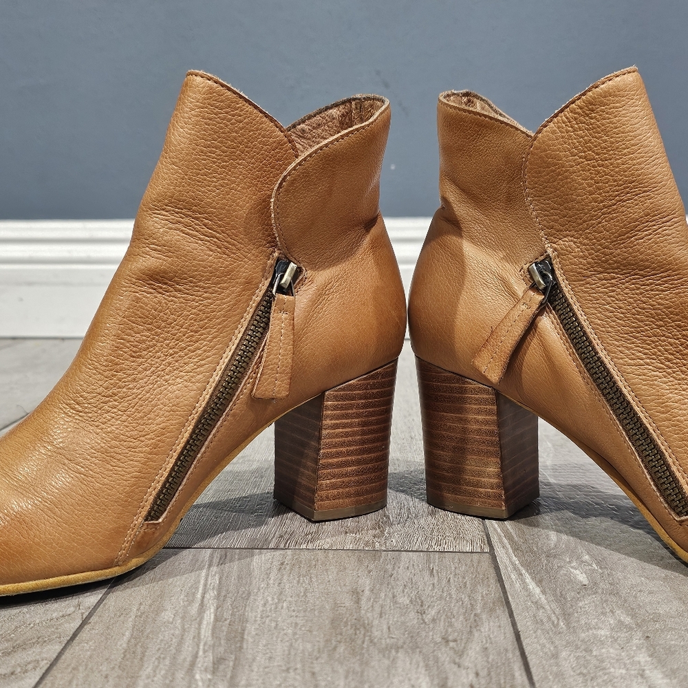 Silent D Anthropologie Uriah Tan Leather Block He… - image 5